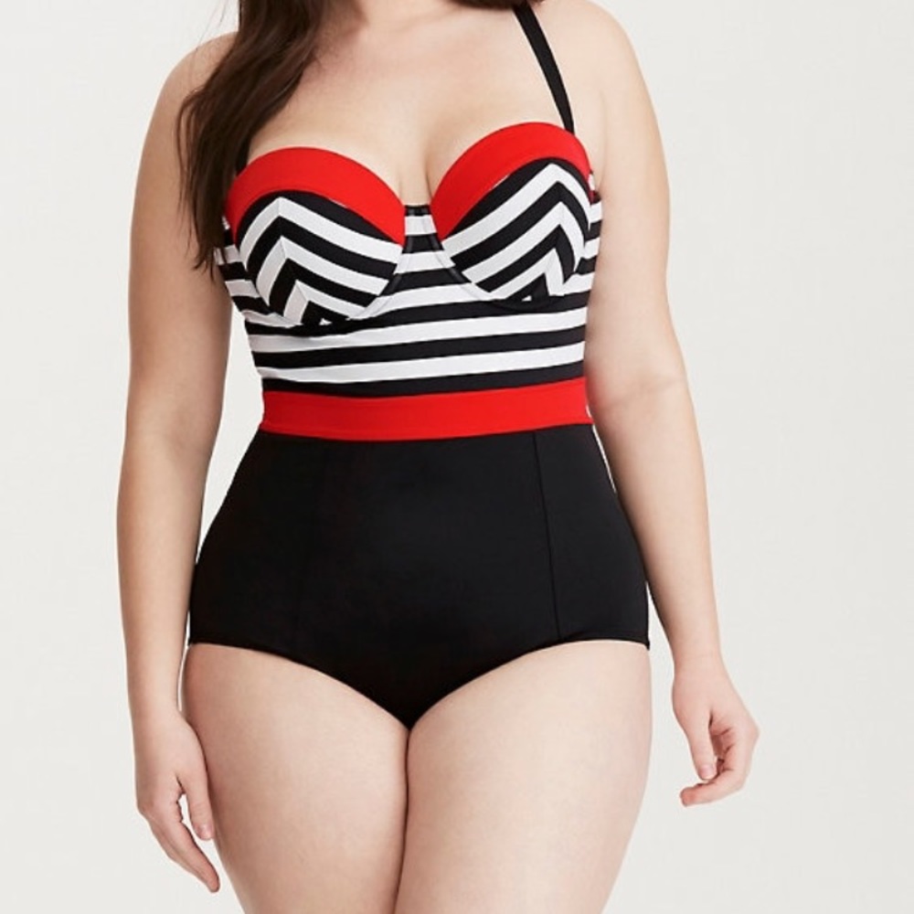 TORRID SIZE 3 Color Block One Piece Swimsuit